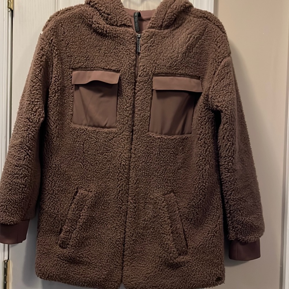 GAIAM FLEECE LINED JACKET. MAUVE/ brown   Size XS.